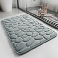 Miniatyrbillede 10 af 11: BADEVÆRELSESMÅTTE Skridsikker MEMORY FOAM Stenmåtte Tyk HVID