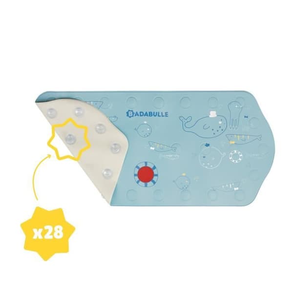 Badabulle XXL halkfri badmatta med temperaturindikator, 91 cm lång