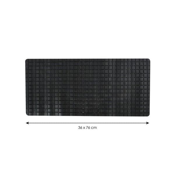 Anti-halk badkarsmatta Gummi QUADRO 36x76cm Svart - MSV