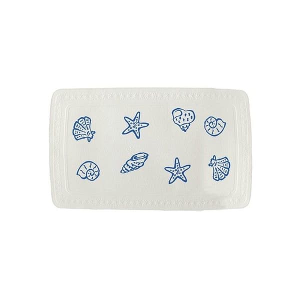 Spirella badmatta PVC CONCHA 91x36cm Skal Vit & Blå