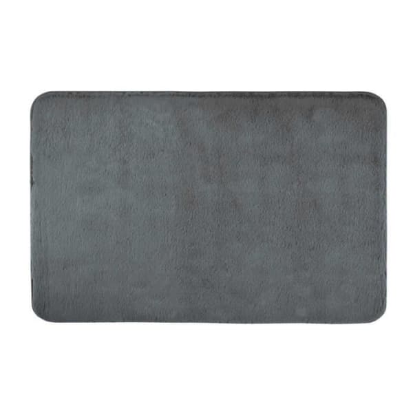 Badmatta - Wenko - "Saravan" halkfri mikrofiberbadmatta - Antracitgrå - L 80 x B 50 cm