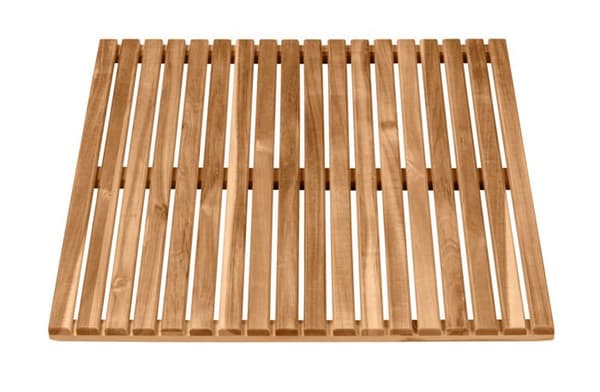 Duschgaller - WENKO - Acaciaträ - Halkfritt - 55 x 55 cm - Inomhus/Utomhus