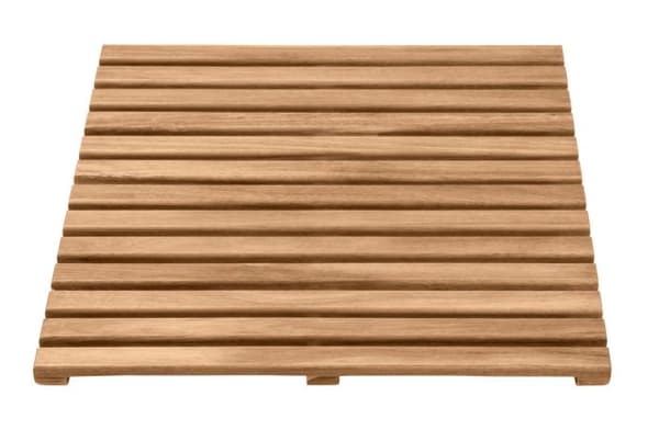 Duschgaller - WENKO - Acaciaträ - Halkfritt - 55 x 55 cm - Inomhus/Utomhus