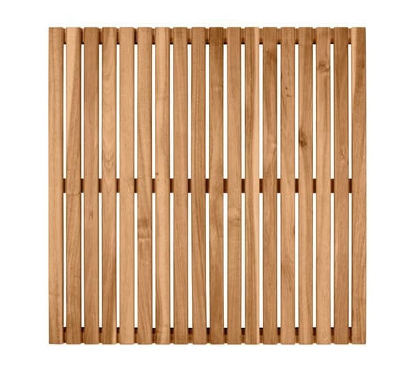 Duschgaller - WENKO - Acaciaträ - Halkfritt - 55 x 55 cm - Inomhus/Utomhus