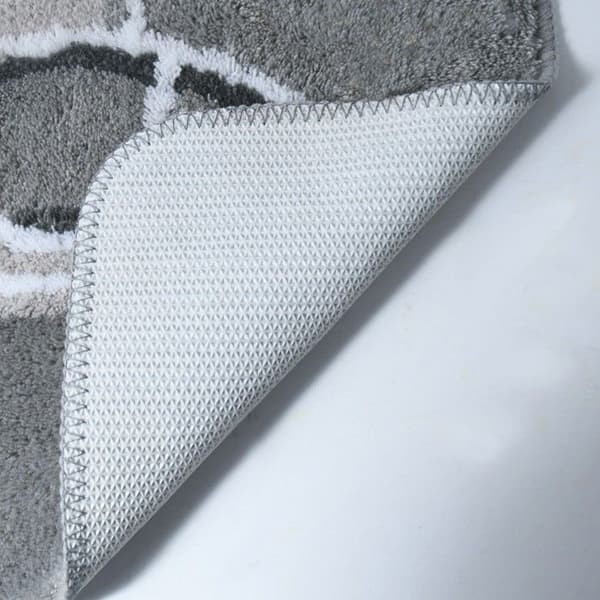 Badrug - SPIRELLA - ANDROS - 55x65 cm - Grå - 90% Polyester - Halkskyddande