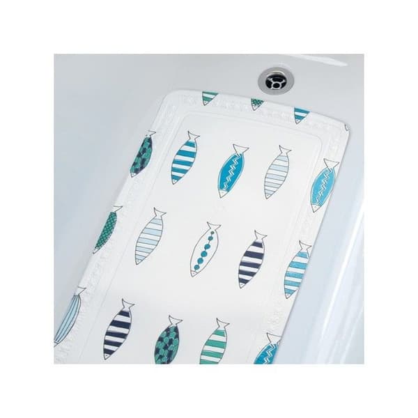 Tjock PVC-badkarstapet SANTARINA 71x36cm Blå Spirella