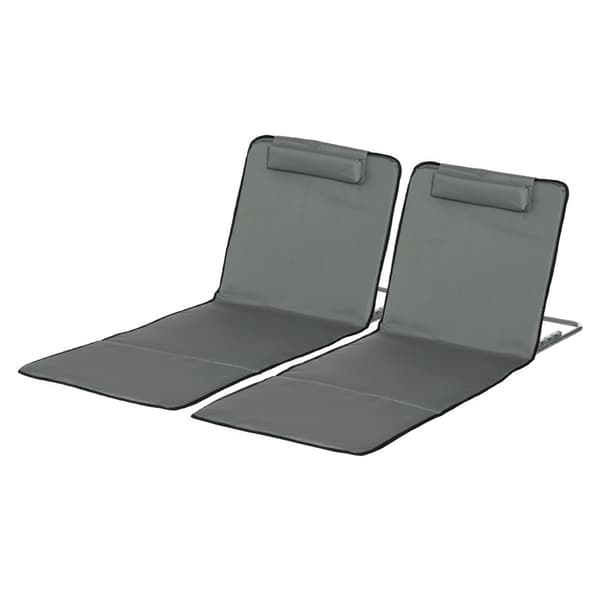 Strandmatta Set, 124x53x35-45 cm, Grå