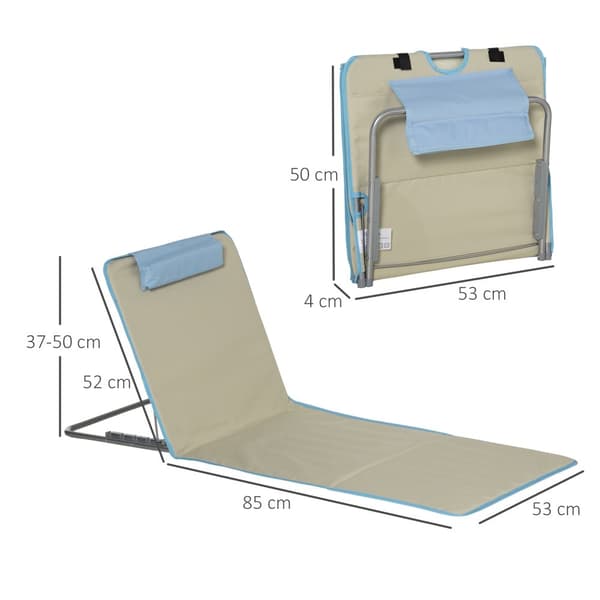 Strandmatta, 134x48x33-43 cm, Beige