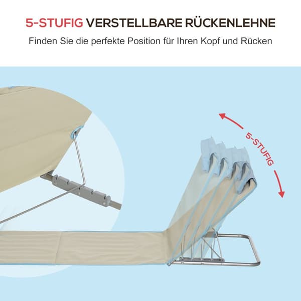Strandmatta, 134x48x33-43 cm, Beige