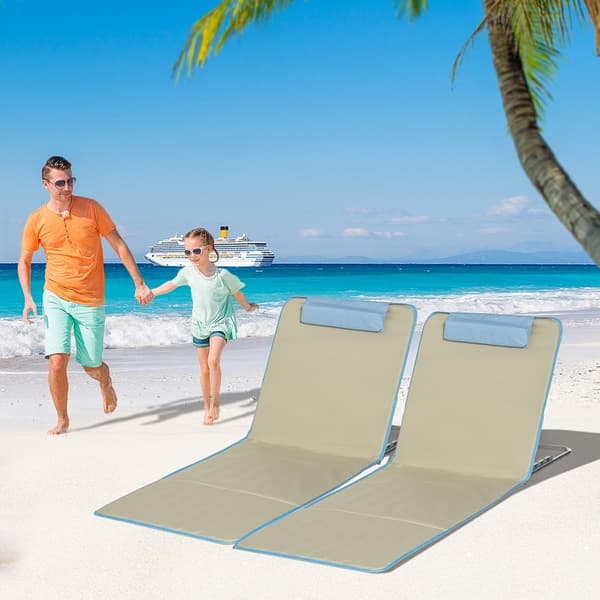 Strandmatta, 134x48x33-43 cm, Beige