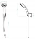 Miniatyrbillede 2 af 2: Brusesæt 225x90 mm 3-funktion sort Cento