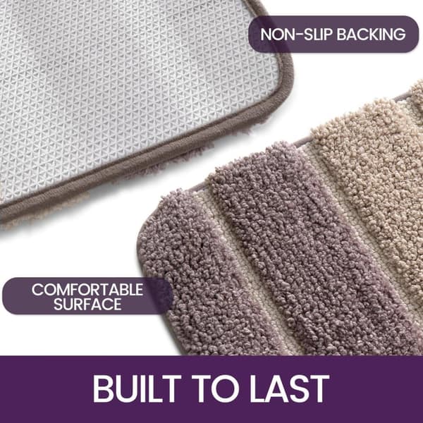 Lollanda Halkfri badmatta, extra mjuk badrumsmatta, maskintvättbar, vattenabsorberande, 40 x 60 cm, beige