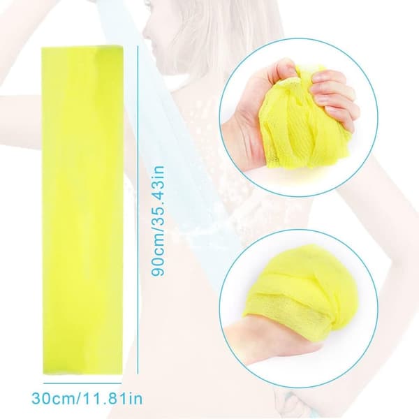 Lollanda 4 st flerfärgad nylon japansk exfolierande duschskrubb bad tvättduk handduk kropp dusch rengöringssvampar