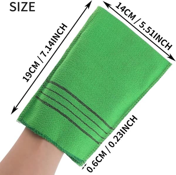 Lollanda 12 st asiatisk exfolierande tvättduk koreansk exfolierande handske handduk skrubbduk för att ta bort död hud