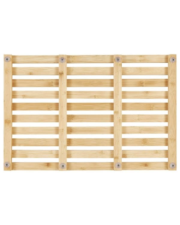 Bambuinen kylpyhuonematto 53 x 36 cm vaaleaa puuta BARTOW Lumarko!