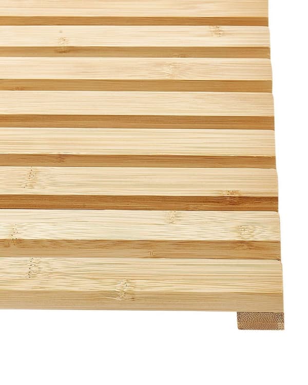 Bambuinen kylpyhuonematto 53 x 36 cm vaaleaa puuta BARTOW Lumarko!