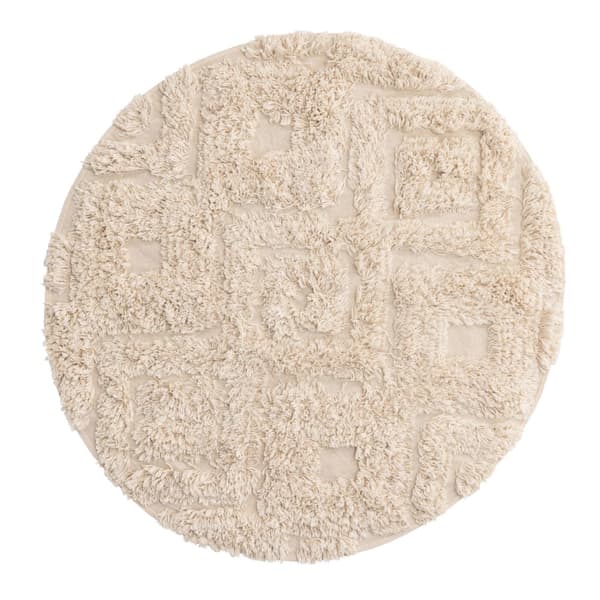 Rio Offwhite Rund Badrumsmatta Offwhite Rund 60 cm