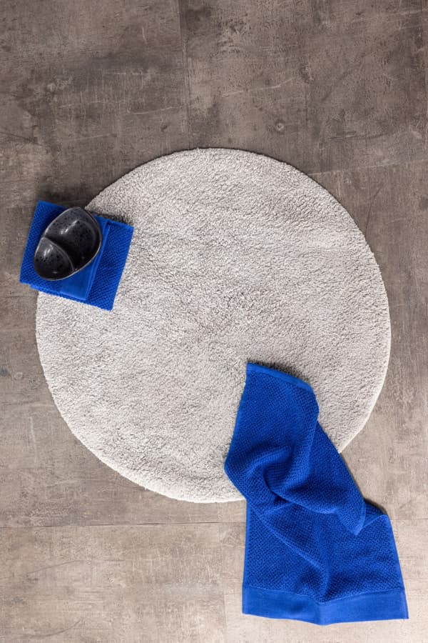 Meja Grå Rund Badrumsmatta