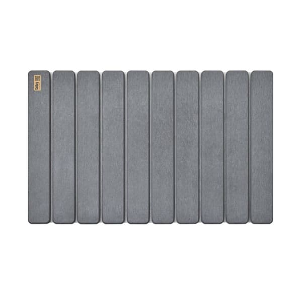 SoBuy Halkfri Badrumsmatta - Snabbtorkande Diatomitmatta för Badrum, Kök och Sovrum | Grå 59x39cm SDA10-HG