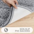Pikkukuva 7 / 8: Bomclap Chenille raidallinen kylpymatto 60×40 cm – erittäin paksu ja imukykyinen suihkumatto, luistamaton pehmeä pitkä ikkunamatto, konepestävä
