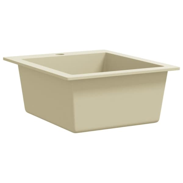 vidaXL Kjøkkenvask enkel kum granitt beige