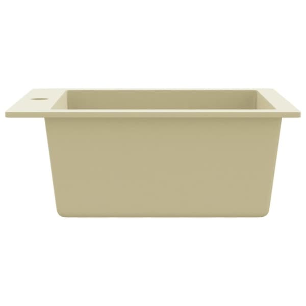 vidaXL Kjøkkenvask enkel kum granitt beige