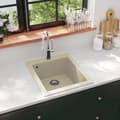 Miniatyrbilde 1 av 8: vidaXL Kjøkkenvask enkel kum granitt beige