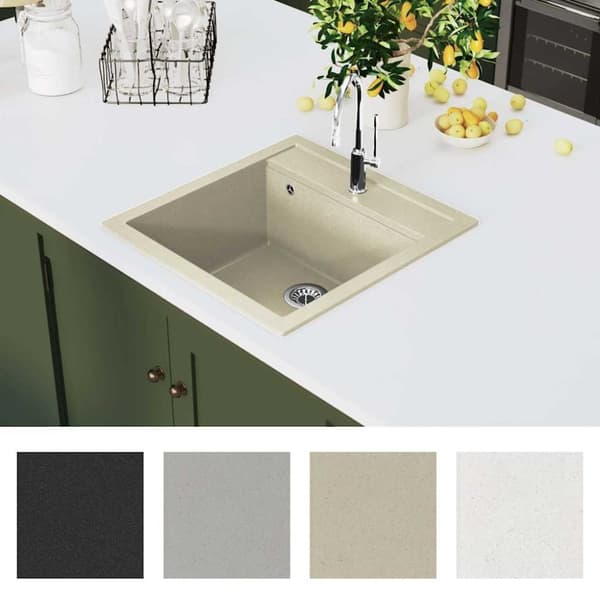 vidaXL Keittiön pesuallas graniitti beige