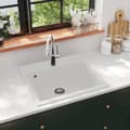 Miniatyrbillede 1 af 8: vidaXL køkkenvask granit enkelt vask hvid