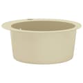 Miniatyrbilde 4 av 8: vidaXL Kjøkkenvask enkel kum granitt rund beige