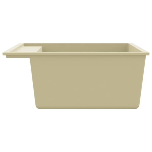 vidaXL køkkenvask med overløbshul granit beige