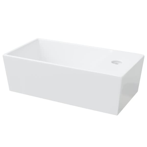vidaXL Pesuallas valkoinen 48x25x15 cm keraaminen