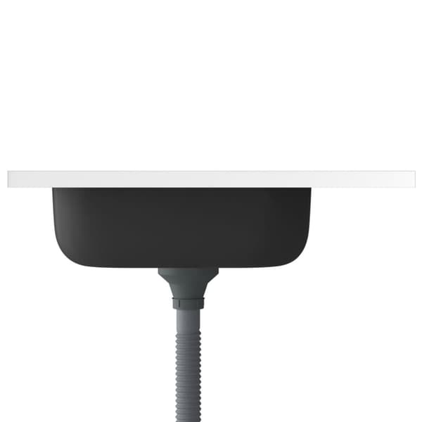 vidaXL køkkenvask med afløbssæt 600x600x155 mm rustfrit stål sølv
