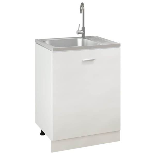 vidaXL Tiskiallas viemärisarjalla hopea 600x500x155 mm ruostum. teräs