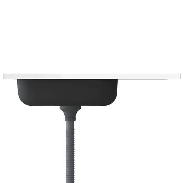 vidaXL køkkenvask med afløbssæt 800x500x155 mm rustfrit stål sølv