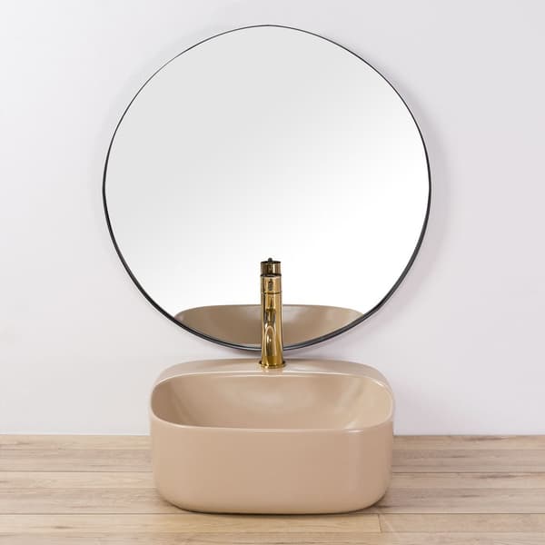 BORDPLADE HÅNDVASK REA LUIZA 42 BEIGE MATT