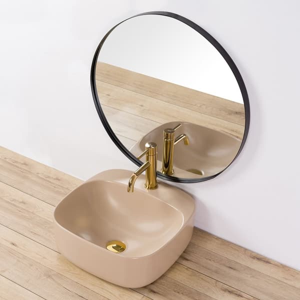 BORDPLADE HÅNDVASK REA LUIZA 42 BEIGE MATT