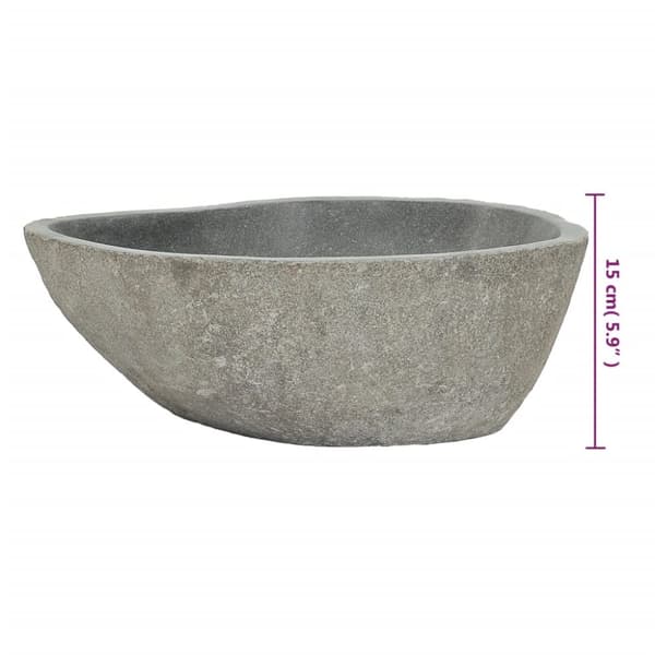 håndvask (37-46)x(29-36) cm oval flodsten