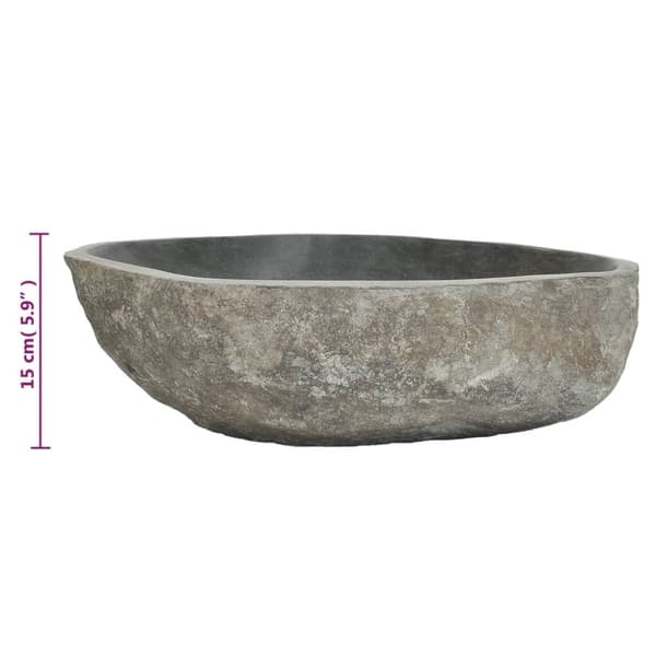 håndvask (45-53)x(34-41) cm oval flodsten