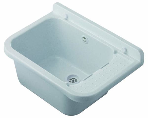 Tvättställ - Negrari tvättställ - AM2051M - Vägghängd marmor diskbänk i harts för utomhusbruk 50 x 34 x H 21 cm
