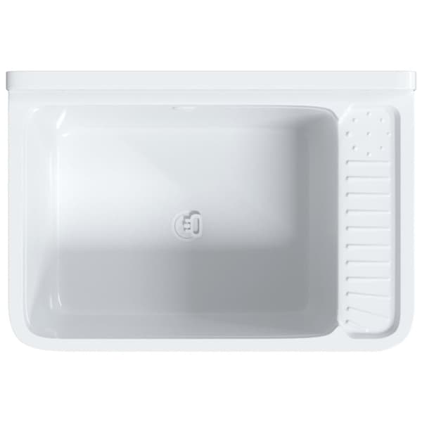 vidaXL Veggmontert vaskeservant hvit 60x40x28 cm harpiks