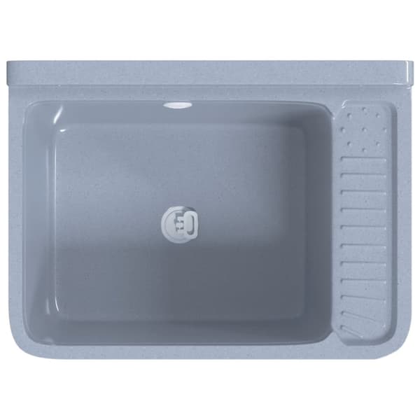vidaXL Veggmontert servant grå 50x35x24 cm harpiks