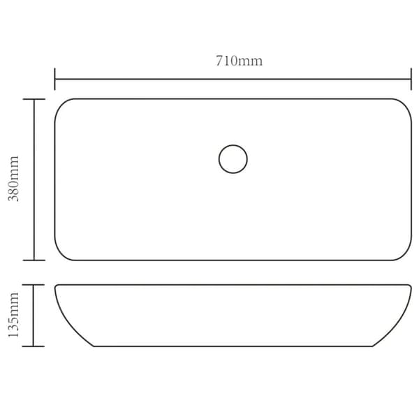 Sink Mälaren 71x39cm hvid -  Badeværelsesvaske