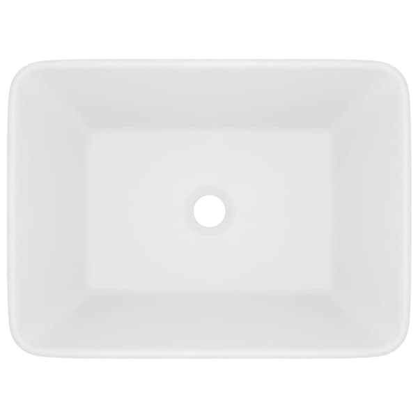 vidaXL luksushåndvask 41x30x12 cm keramik mat hvid -  Badeværelsesvaske