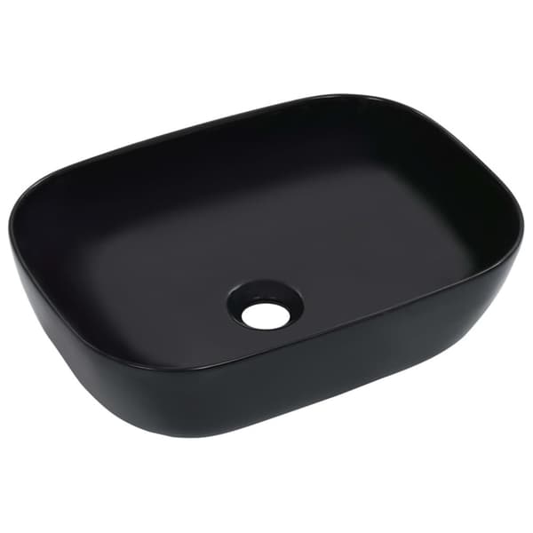 vidaXL håndvask 45,5 x 32 x 13 cm keramik sort -  Badeværelsesvaske