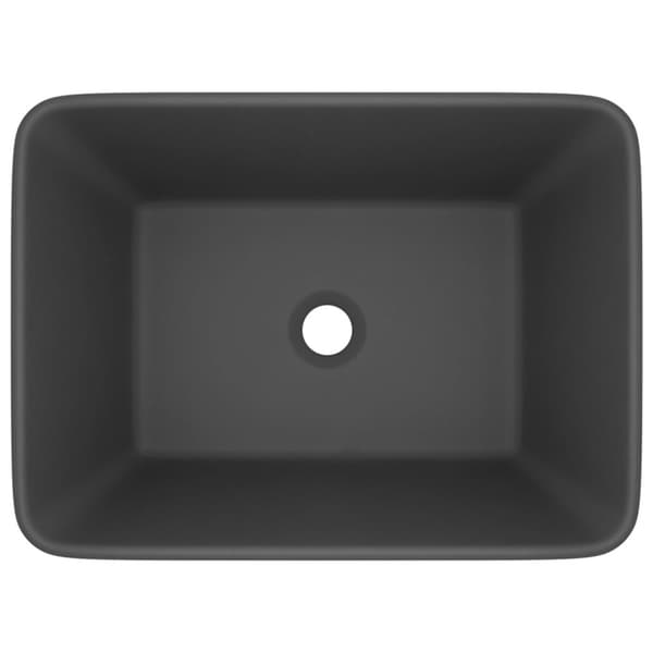 vidaXL luksushåndvask 41x30x12 cm keramik mat mørkegrå -  Badeværelsesvaske