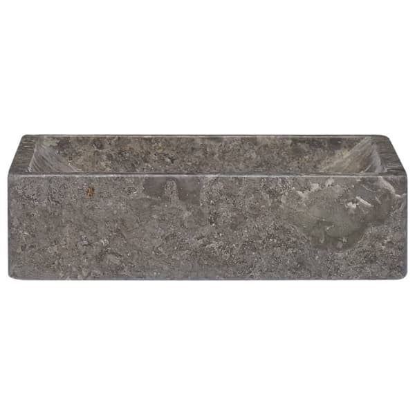 vidaXL håndvask 45x30x12 cm marmor grå højglans -  Badeværelsesvaske