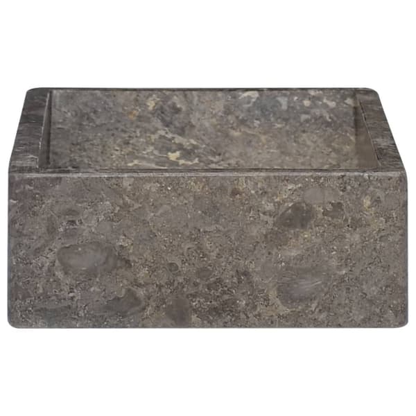vidaXL håndvask 45x30x12 cm marmor grå højglans -  Badeværelsesvaske