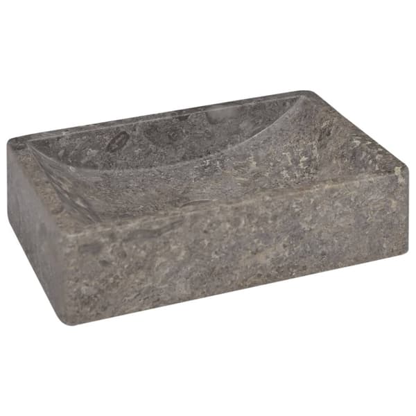 vidaXL håndvask 45x30x12 cm marmor grå højglans -  Badeværelsesvaske