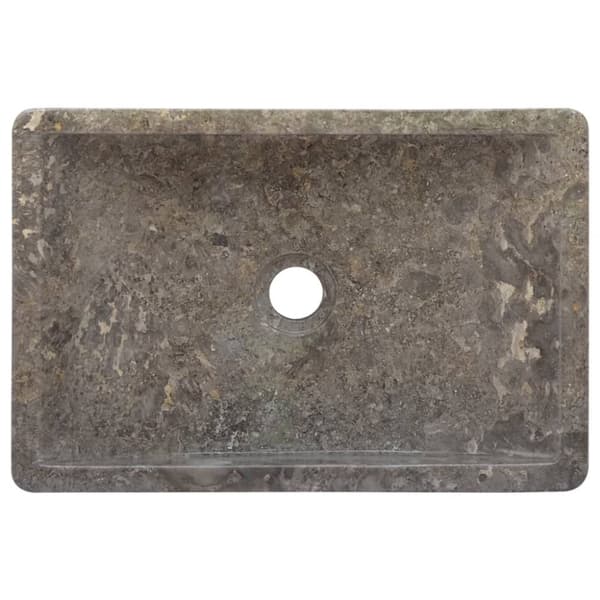 vidaXL håndvask 45x30x12 cm marmor grå højglans -  Badeværelsesvaske
